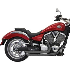 Bassani Pro Street Turn Outs Black Complete Exhaust - Victory Kingpin / Vegas 06-up