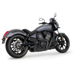Freedom Performance IN00085 Combat 2-into-1 Shorty Exhaust, Black For Indian Scout & Victory Octane