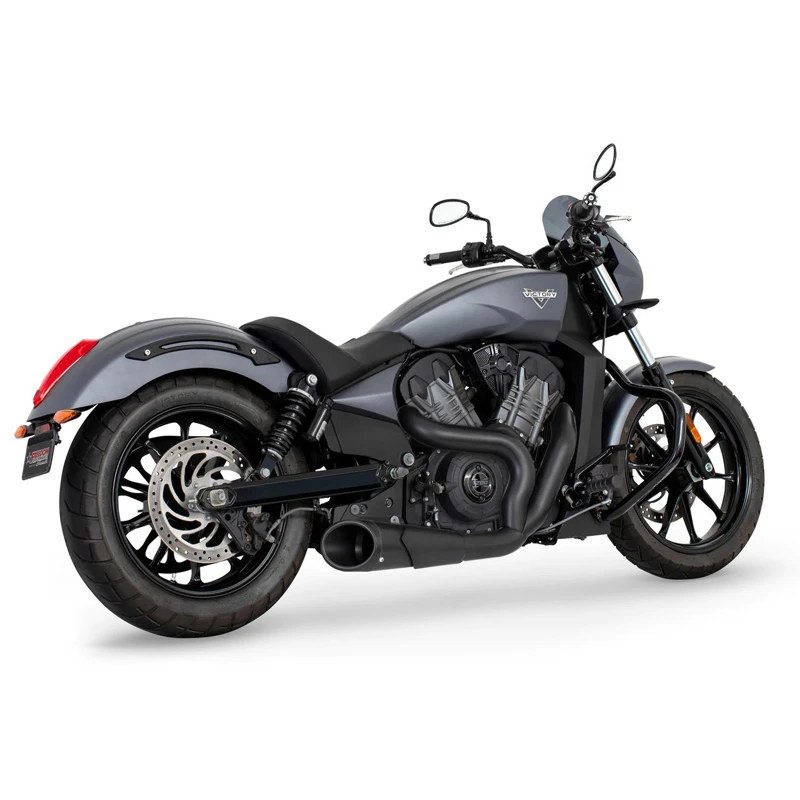 Freedom Performance IN00085 Combat 2-into-1 Shorty Exhaust, Black For Indian Scout & Victory Octane 1 Freedom Performance IN00085 Combat 2-into-1 Shorty Exhaust, Black For Indian Scout & Victory Octane