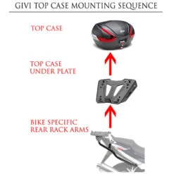 Givi B37NTA Tech 37 Liter Monolock Top Case -Givi Store givi case mounting