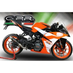 GPR KTM.81.DC Deeptone Carbon Slip-on Exhaust For KTM RC 125 (2017-) -Givi Store gpr ktm 81 dc deeptone carbon slip on exhaust image3