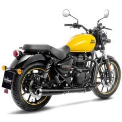 LeoVince 15008B Classic Racer Slip-on Exhaust, Black For Classic/Meteor 350 (2021-)