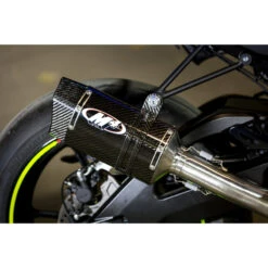 M4 SU9154MT Race Full Exhaust With Titanium Midpipe, Carbon For Suzuki GSX-R1000 (2017-) -Givi Store m4 su9154mt race full exhaust carbon muffler image3