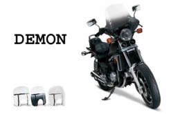 Memphis Shades Demon 2-Point Handlebar Mounted Universal Windshield -Givi Store memphis demon