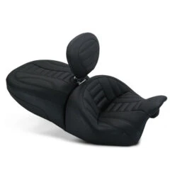 Mustang 79593 One-piece Forward Touring Seat W/ Backrest Harley FLRT Freewheeler (2015-)