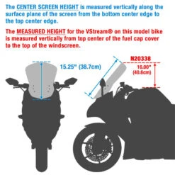 National Cycle N20338 VStream Sport/Touring Windscreen, Light Gray For Tenere 700 '20- -Givi Store national cycle n20338 vstream sport windscreen image3