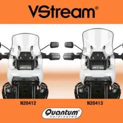 National Cycle N20412 VStream Low Beaded Windscreen, Clear For Harley Pan America '21- -Givi Store national cycle n20412 vstream short windscreen image6