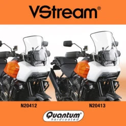 National Cycle N20412 VStream Low Beaded Windscreen, Clear For Harley Pan America '21- -Givi Store national cycle n20412 vstream short windscreen image7