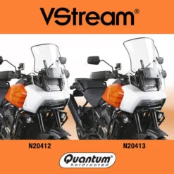 National Cycle N20412 VStream Low Beaded Windscreen, Clear For Harley Pan America '21- -Givi Store national cycle n20412 vstream short windscreen image8