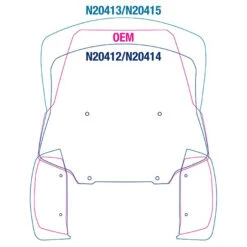 National Cycle N20412 VStream Low Beaded Windscreen, Clear For Harley Pan America '21- -Givi Store national cycle n20412 vstream short windscreen image9