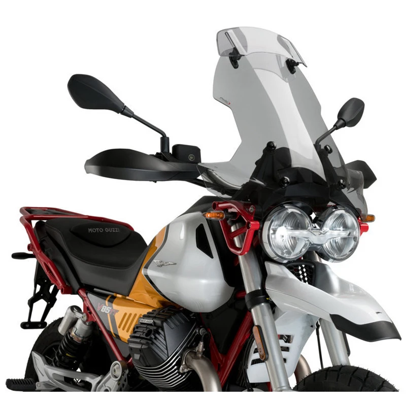 Puig 21442W Touring Windshield With Visor For Moto Guzzi V85 TT (2021-) 2 Puig 21442W Touring Windshield With Visor For Moto Guzzi V85 TT (2021-) - Image 2