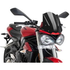 Puig 9999 Naked New Generation Sport Windshield Triumph Street Triple S (2017-) -Givi Store puig 9999 naked new sport windshield image4