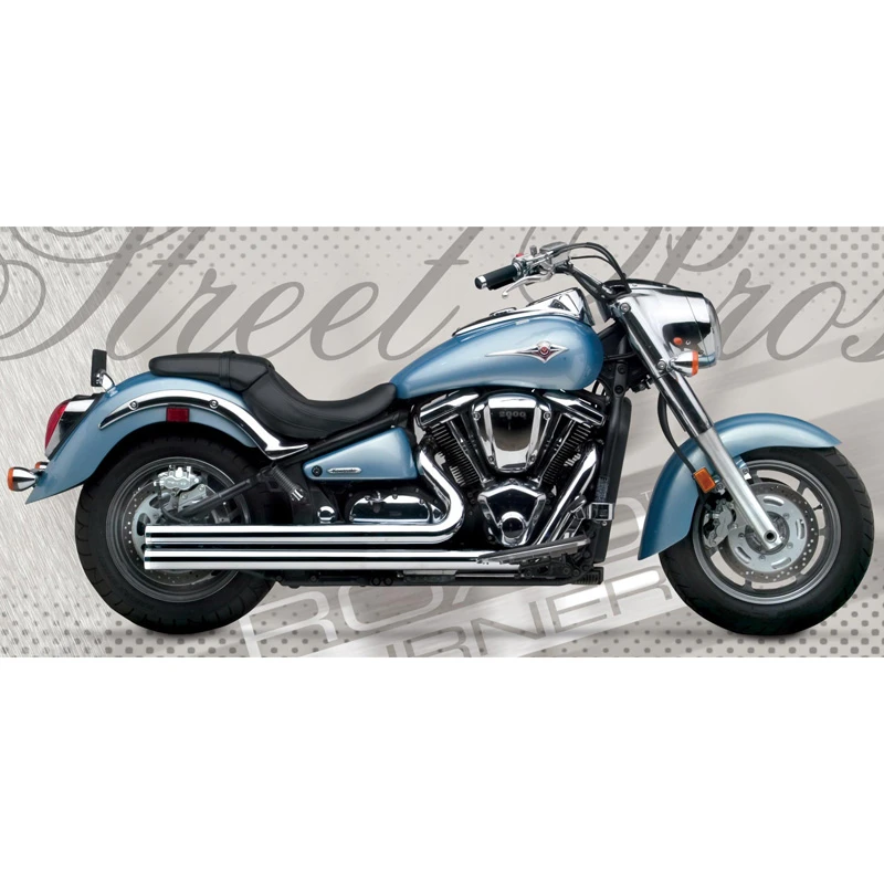 Road Burner RB-01-8010 2.5in Street Pros Exhaust For Kawasaki Vulcan 2000 Classic '04-'11 1 Road Burner RB-01-8010 2.5in Street Pros Exhaust For Kawasaki Vulcan 2000 Classic '04-'11