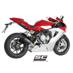 SC-Project M03-H38C CR-T High Mount Conic Exhaust MV Agusta F3 675 '11-'15 And F3 800 '13-'16 -Givi Store sc project m03 h38c cr t high mount conic exhaust image3