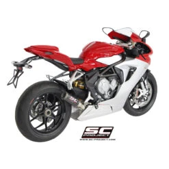 SC-Project M03-H38C CR-T High Mount Conic Exhaust MV Agusta F3 675 '11-'15 And F3 800 '13-'16 -Givi Store sc project m03 h38c cr t high mount conic exhaust image4