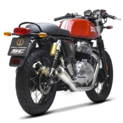 SC-Project RE01-43A S1-GP Slip-on Exhaust For Royal Enfield Continental GT / Interceptor 650 -Givi Store sc project re01 43a s1 gp slip on exhaust image5