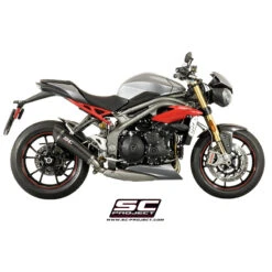 SC-Project T16-L35C Conic Slip-on Exhaust For Triumph Speed Triple 1050 (2016-2017) -Givi Store sc project t16 l35c conic slip on exhaust image3