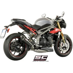 SC-Project T16-L35C Conic Slip-on Exhaust For Triumph Speed Triple 1050 (2016-2017) -Givi Store sc project t16 l35c conic slip on exhaust image4