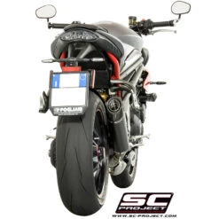 SC-Project T16-L35C Conic Slip-on Exhaust For Triumph Speed Triple 1050 (2016-2017) -Givi Store sc project t16 l35c conic slip on exhaust image6