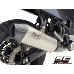 SC-Project Y28-122T X-plorer Slip-on Exhaust, Titanium For Yamaha Tenere 700 (2019-)