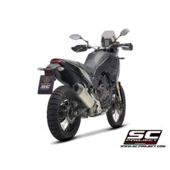 SC-Project Y28-122T X-plorer Slip-on Exhaust, Titanium For Yamaha Tenere 700 (2019-) -Givi Store sc project y28 122t x plorer exhaust titanium image3