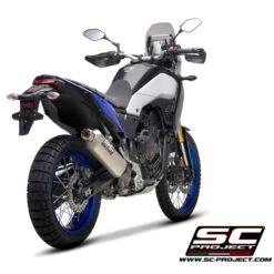 SC-Project Y28-T101T Rally Raid Slip-on Exhaust For Yamaha Tenere 700 (2019-) -Givi Store sc project y28 t101t rally raid slip on exhaust image3